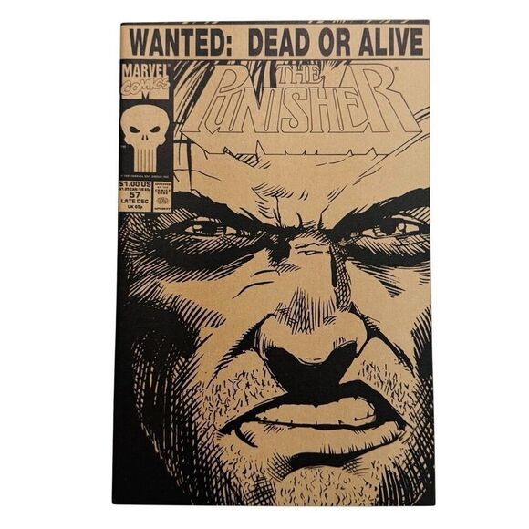 The Punisher #57 Vol 2 Marvel 1991 Wanted Dead of Alive Double Cover Jim Lee NM - Picture 1 of 5